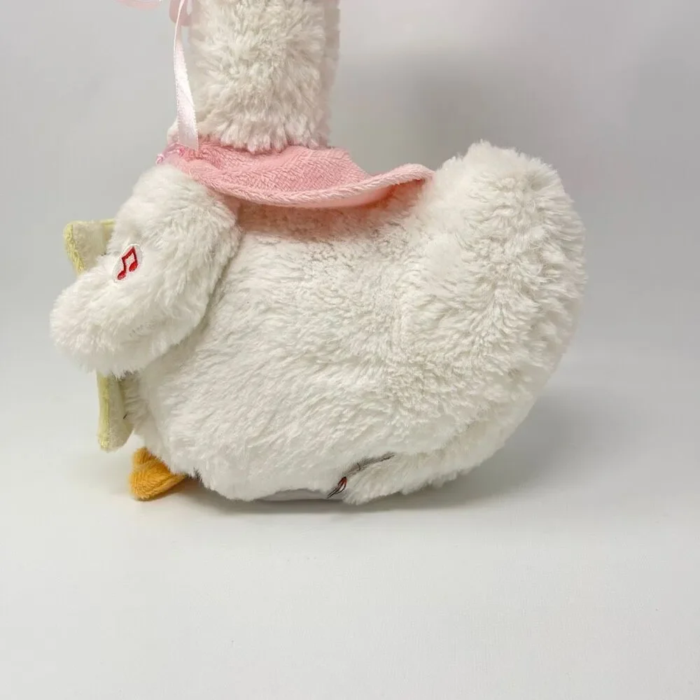 Cuddle Barn Mother Goose Read Along Talking Soft Plush Animatronic Toy Pink
